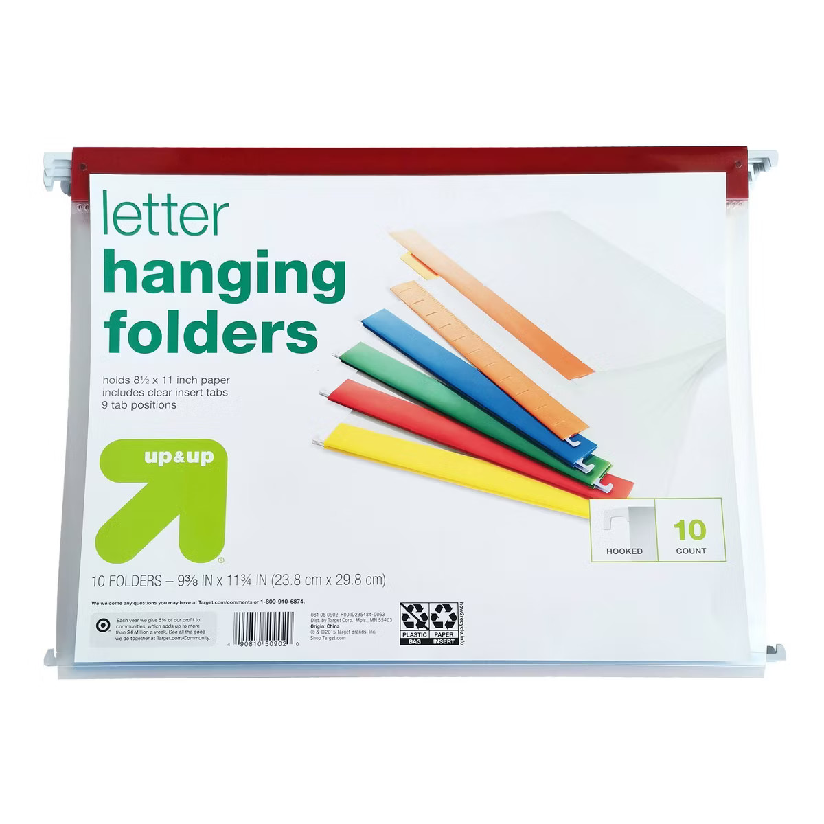 10ct Hanging File Folders Letter Size Multicolor - up&up™ | Target