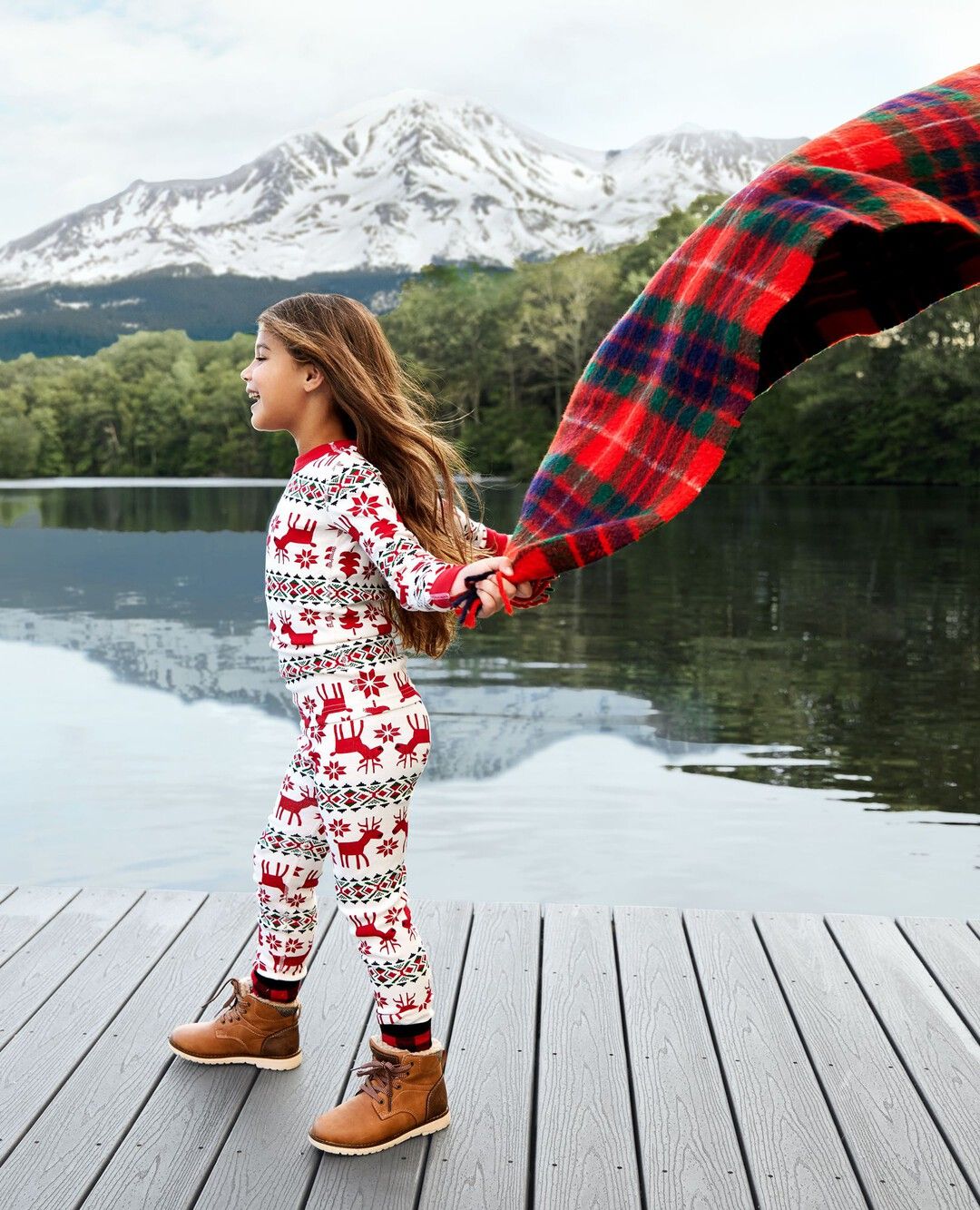 Dear Deer Long John Pajama Set | Hanna Andersson