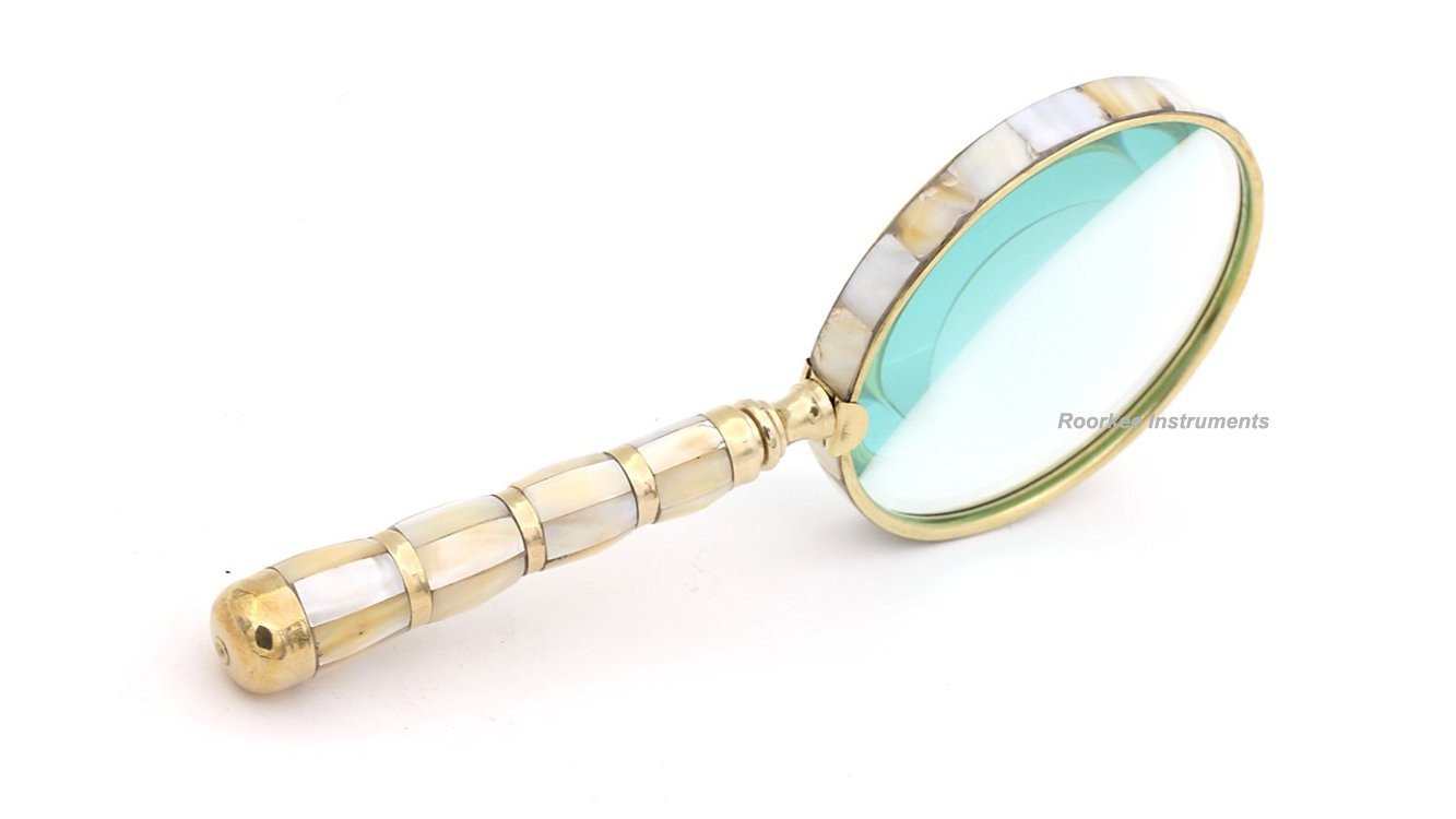 RII Magnifying Glass with Mother of Pearl Handle, Handheld 10x Magnifying Glass Lens, Antique Mag... | Amazon (US)