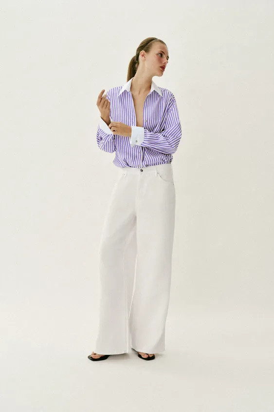 STRIPED POPLIN SHIRT | Zara US
