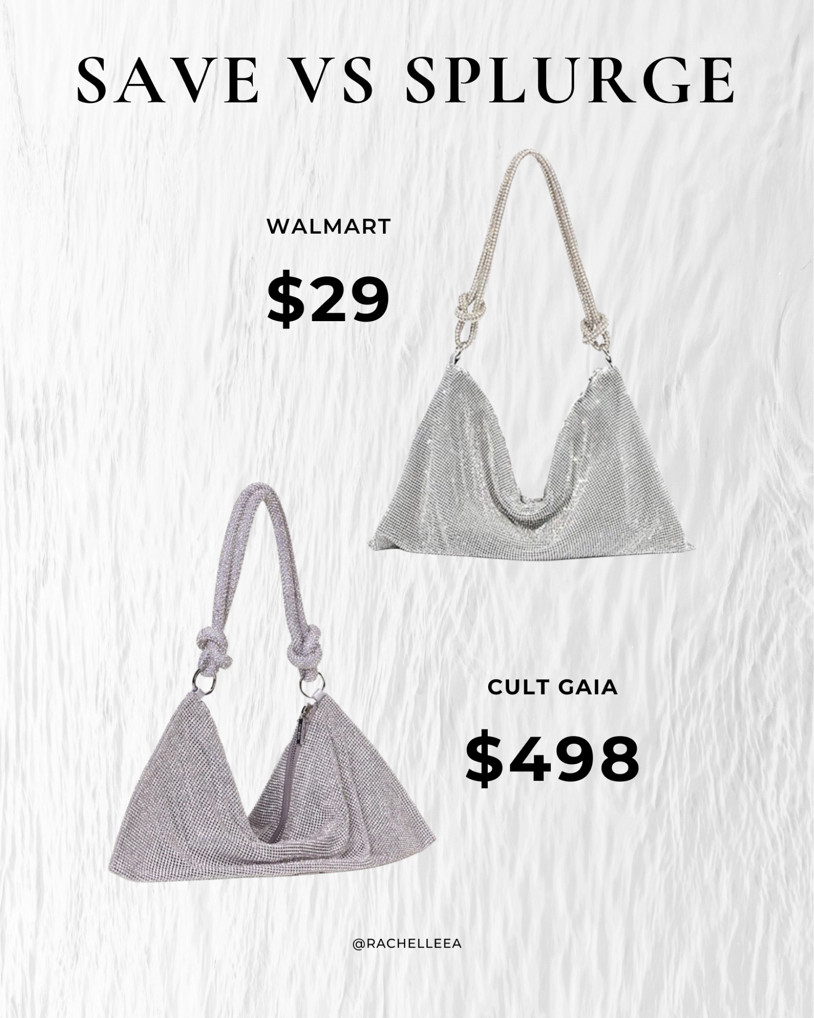 Save vs Splurge - Cult Gaia rhinestone bag dupe at Walmart! 

#LTKFind #LTKunder50 #LTKitbag