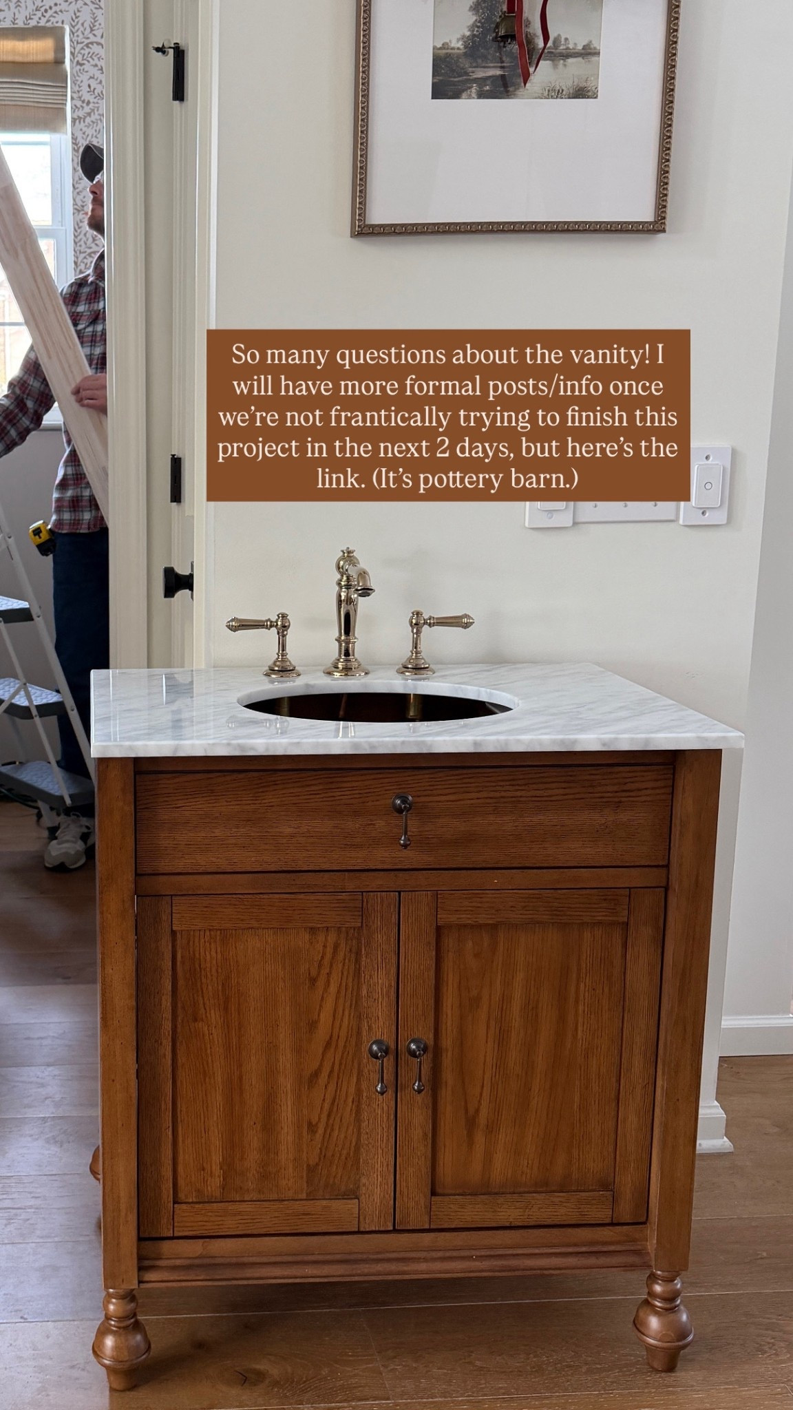 First look at our powder room renovation, I guess! 😜

#LTKHome