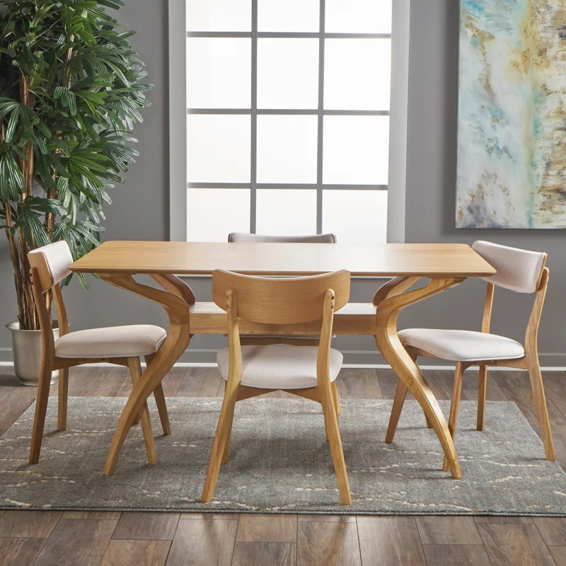 Bryona 5 - Piece Trestle Dining Set | Wayfair North America