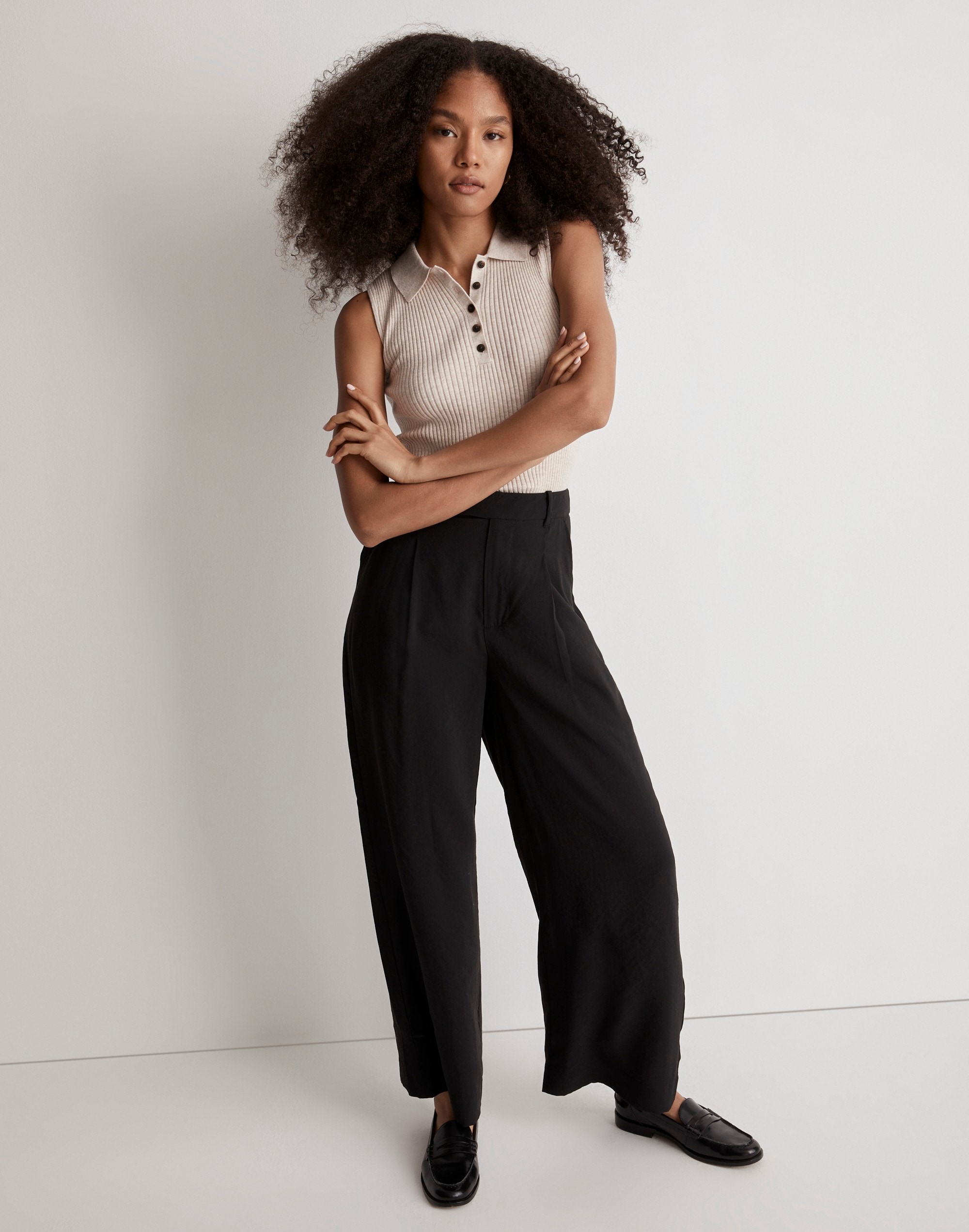 The Harlow Wide-Leg Pant in 100% Linen | Madewell