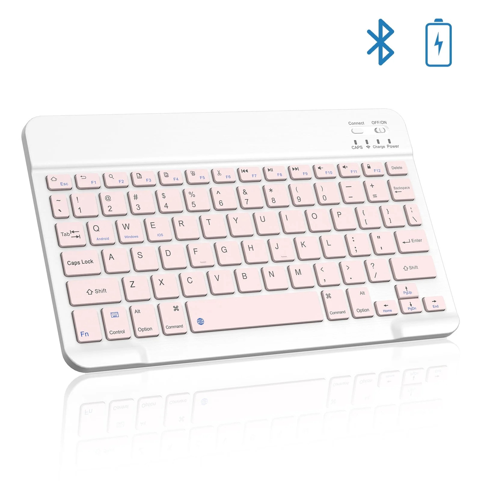 Cimetech Bluetooth Keyboard, Ultra-Slim Wireless Keyboard Quiet Portable Design with Built-in Rec... | Walmart (US)