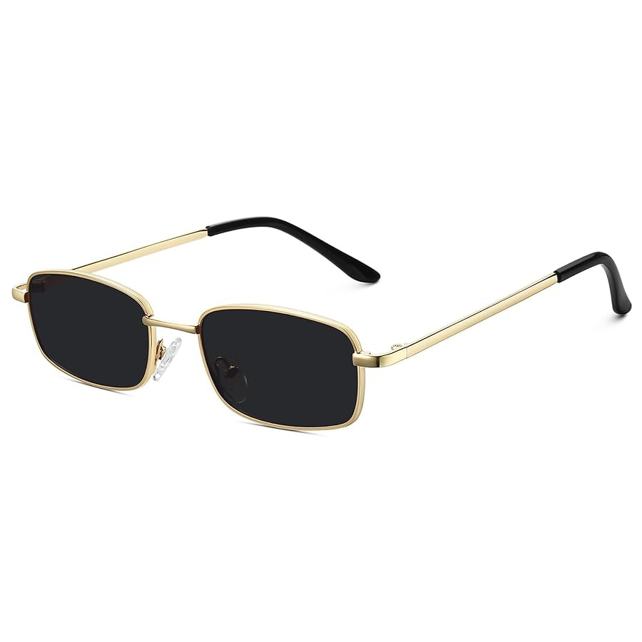 Rectangle Sunglasses for Women 90s Retro Small Narrow Square Frame UV400 Protection | Amazon (US)