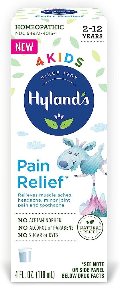 Hyland's Kids Natural Pain Relief Relieves Muscle Aches Headache Minor Joint Pain and Toothache, ... | Amazon (US)