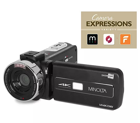 Minolta MN4K35NV 4K Ultra Camcorder w/ Accessories - QVC.com | QVC