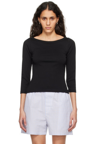 FLORE FLORE - Black Steffi Long Sleeve T-Shirt | SSENSE