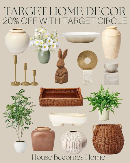 Target home decor on sale for 20% off with Target Circle! 

#LTKSeasonal #LTKsalealert #LTKhome