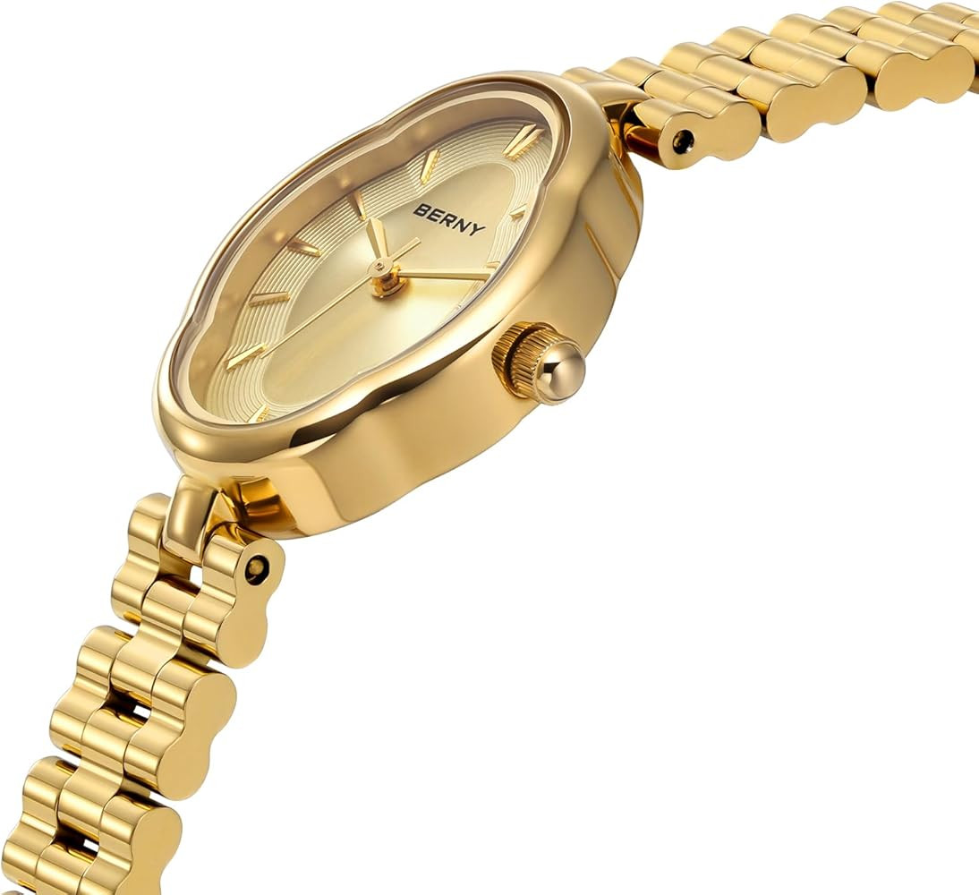 BERNY Gold Watches Japanese Quartz Movement Quartz Watch Fashion Female Wrist Watch | Amazon (US)