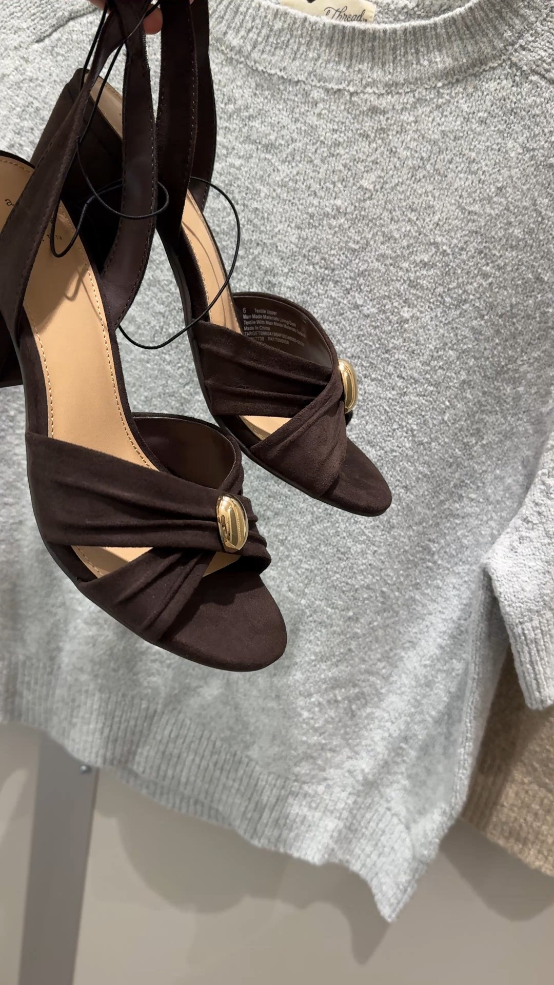 30% off fall shoes. 
Block heels look gorgeous in this dark brown with gold accents. Size up. 
Date night outfit  

#LTKSaleAlert #LTKShoeCrush #LTKOver40