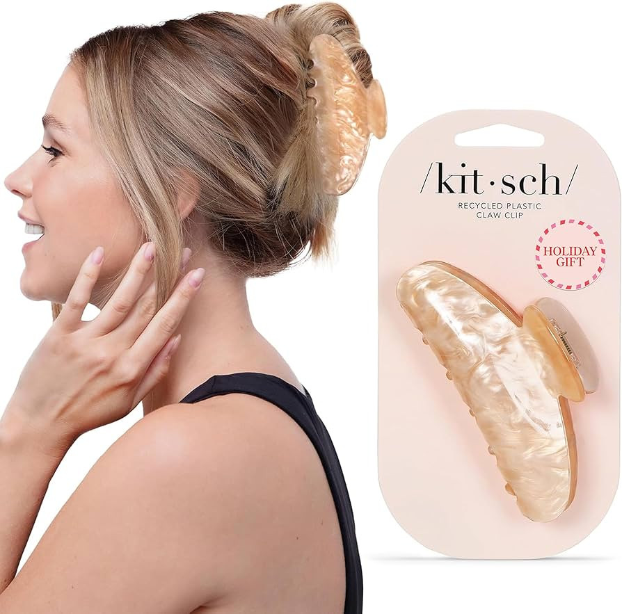 Kitsch Recycled Plastic Large Claw Clip - Big Marble Hair Clips for Women | Jaw Clips for Girls |... | Amazon (US)