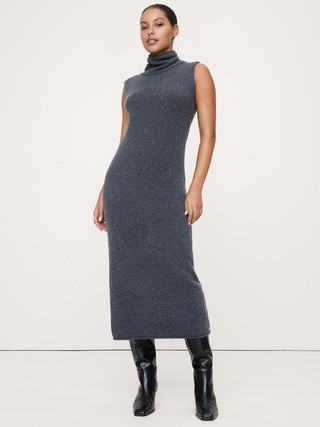 Lightweight Cashmere Turtleneck Midi Dress | Banana Republic (US)
