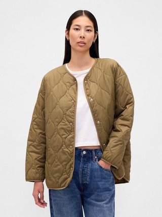Recycled Lightweight Oversized Quilted Liner Jacket | Gap (CA)