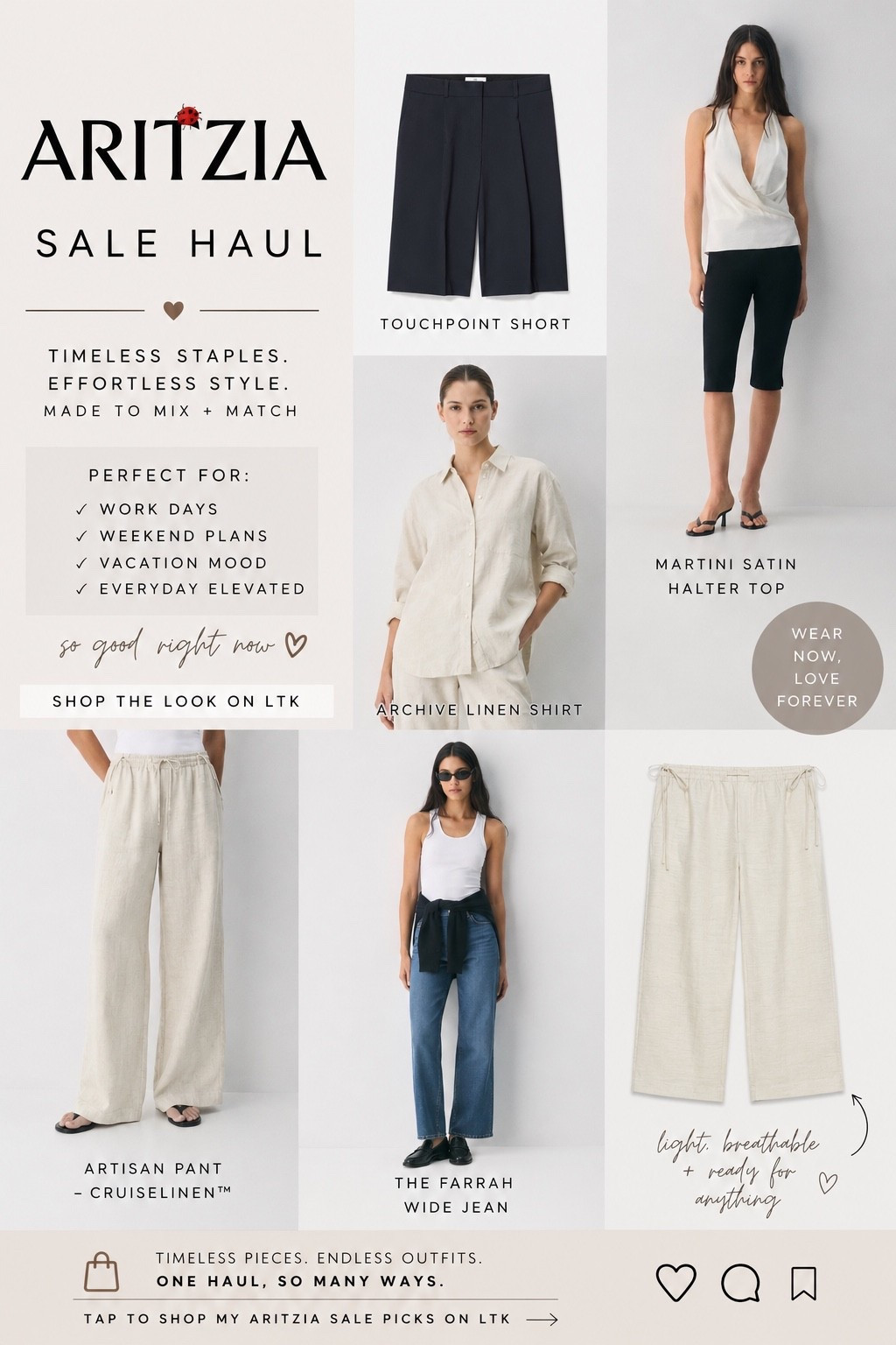 Aritzia touch point shorts, linen, Aritzia sale