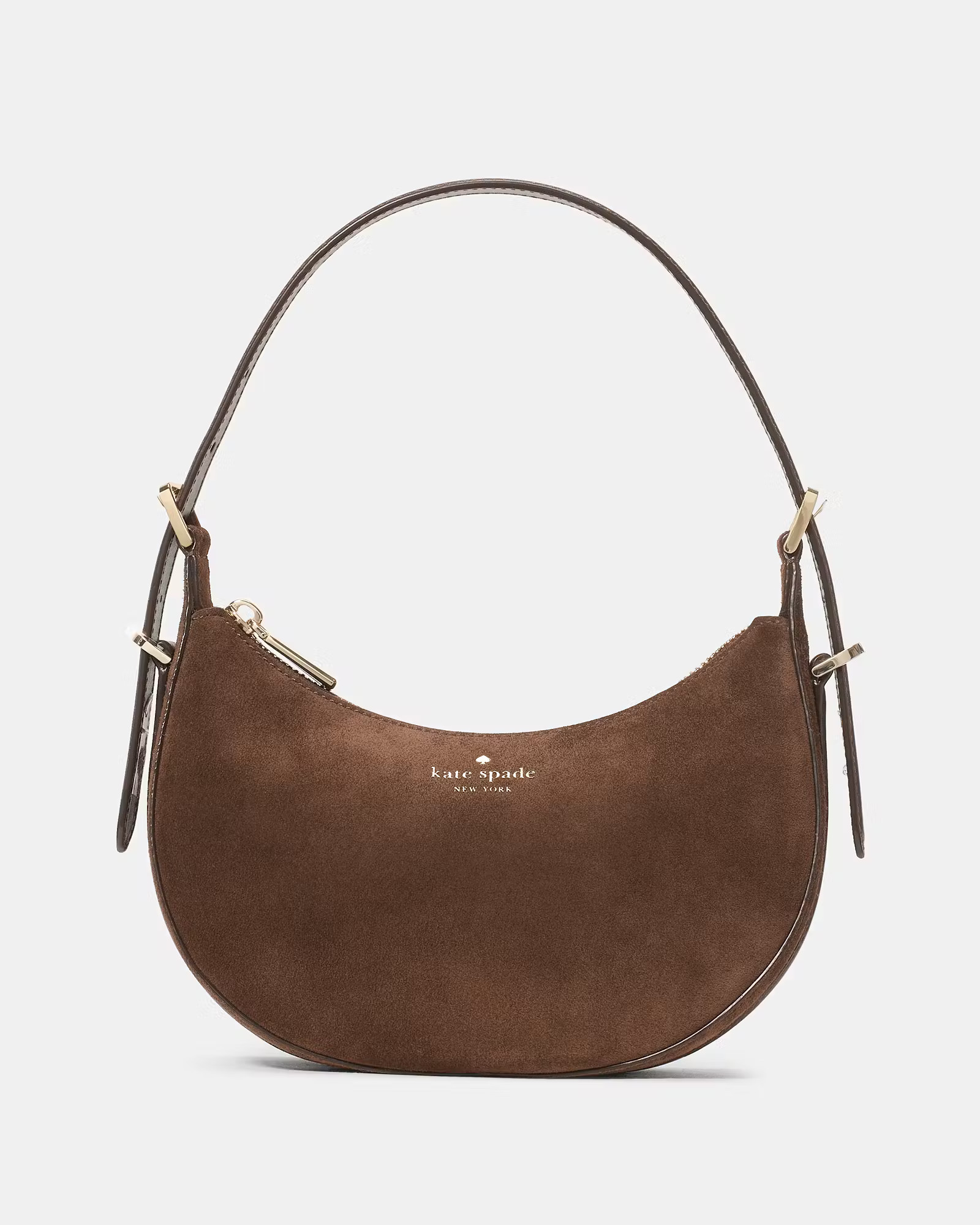 Nova Suede Small Crescent Shoulder Bag | Kate Spade Outlet