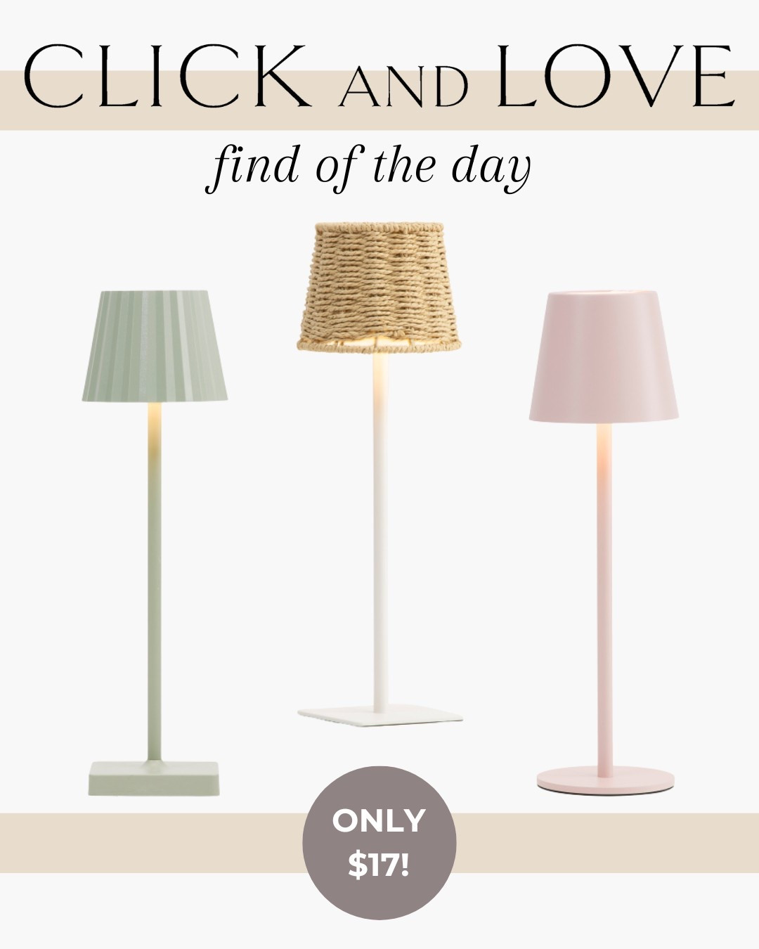 $17 Must Have! I love these lamps for adding ambient light to any space. They have a rechargeable battery which is super easy to use. These can be used in any room, on a table setting, even outside on a cool crisp spring evening. Since they are cordless, I can carry them anywhere in my house, and I love the elevated look that they bring to a side table or nightstand! These are such great spring styles!

Cordless Lighting, Budget Friendly Home Finds, Finds Under $50, traditional home decor, classic home decor, bedroom styling, living room styling, dining room styling, kitchen styling, home decor find, home decor inspiration, interior design, budget finds, organization tips, beautiful spaces, home hacks, shoppable inspiration, curated styling, living room decor, living room inspiration, neutral home decor, Affordable home decor, budget bedding, affordable bedding, budget home decor, bedroom refresh, home refresh, looks for less, home hack, home decor finds, Easter table decor, pastel lamp, pastel finds, rattan lamp, raffia lighting, grandmillennial design

#LTKHome #LTKFindsUnder50 #LTKStyleTip