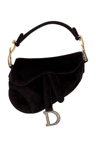 Dior Velvet Mini Saddle Bag | Revolve Clothing (Global)
