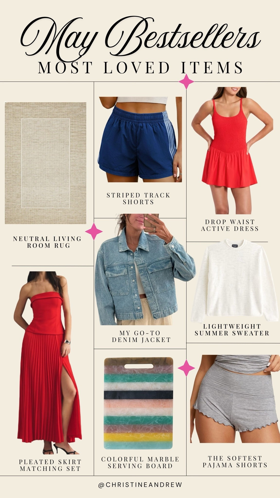 May bestsellers 💖 your most loved items I shared in May! 

Living room rug, Wayfair rug, neutral rug, track shorts, Amazon fashion, Target fashion, Abercrombie dress, denim jacket, white sweater, marble serving board

#LTKHome #LTKOver40 #LTKWedding