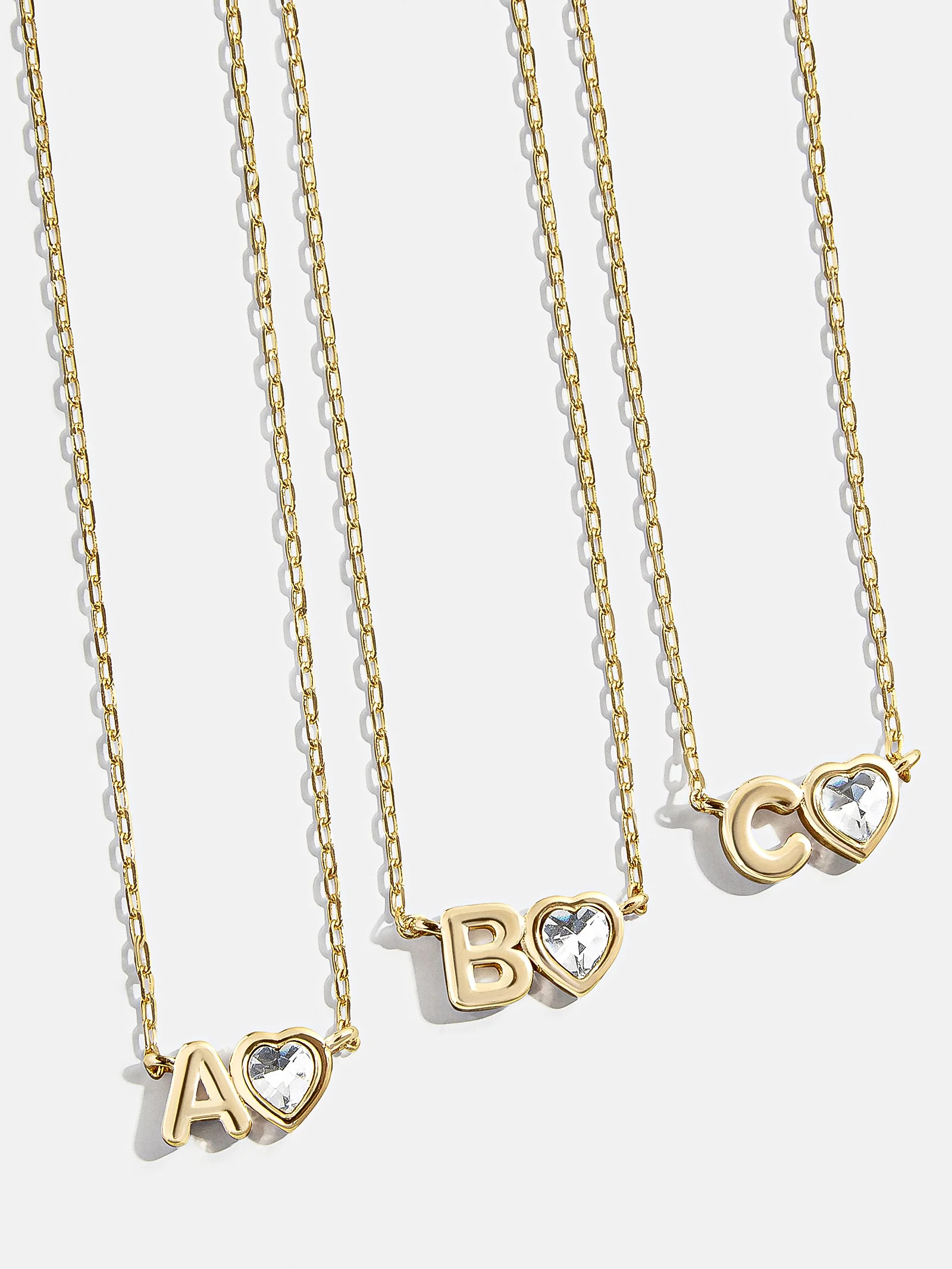 Fiona Initial Necklace - Clear/Gold | BaubleBar (US)
