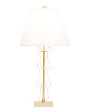 27in Metal Bow Pleated Shade Table Lamp | TJ Maxx