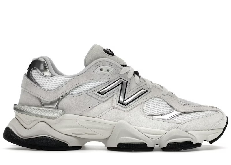 Men's New Balance 9060 Sneakers in White/Black/Metallic Silver | StockX