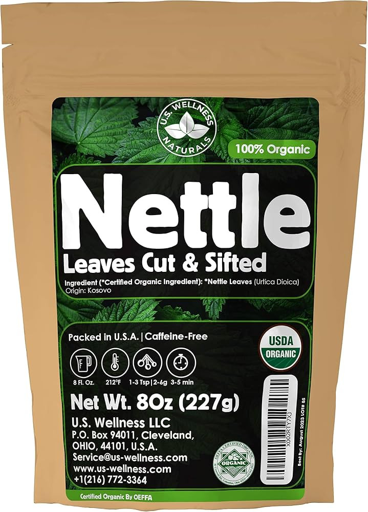 Nettle Tea - 8Oz (REAL WILD HARVEST) | 100% USDA Certified ORGANIC | Loose Leaf (Urtica Dioica ak... | Amazon (US)