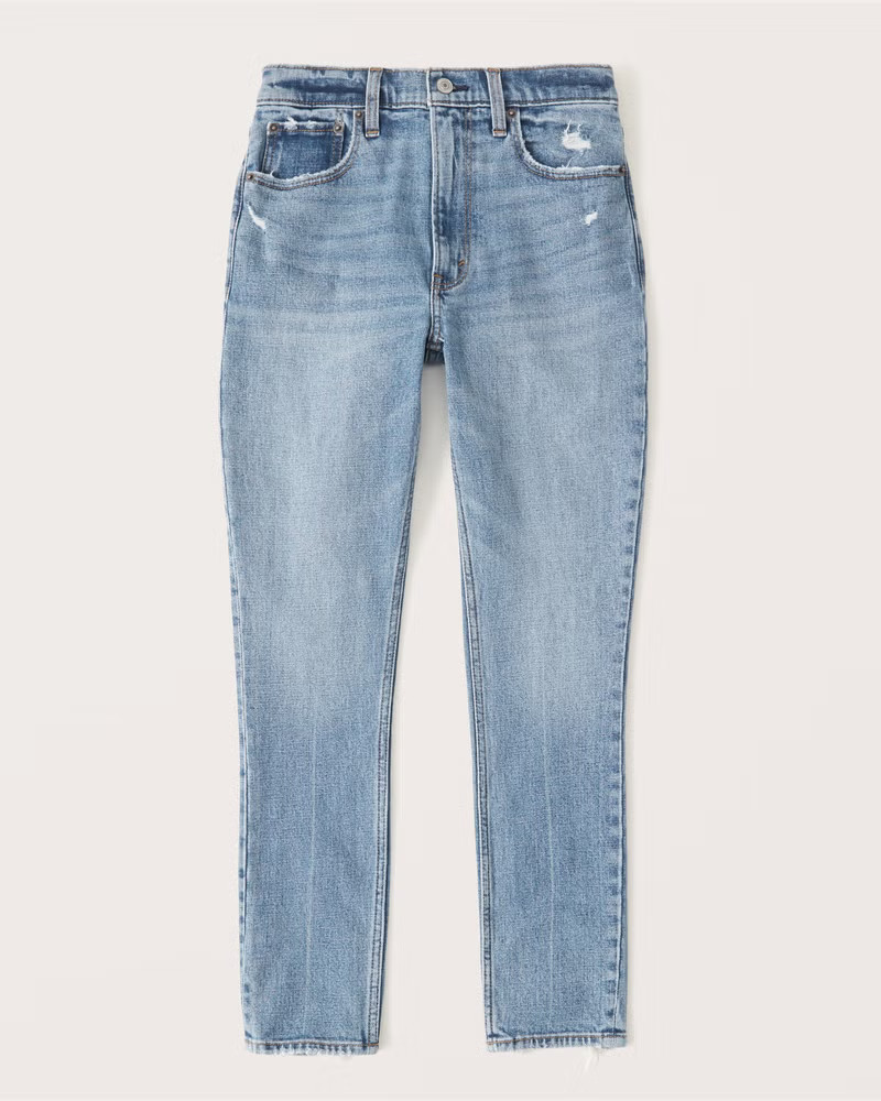Abercrombie & Fitch Women's Curve Love High Rise Skinny Jean in Medium - Size 23S | Abercrombie & Fitch (US)