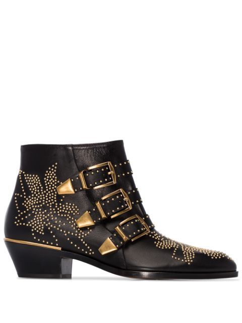 black Susanna 30 Studded Ankle Boots | Farfetch (US)