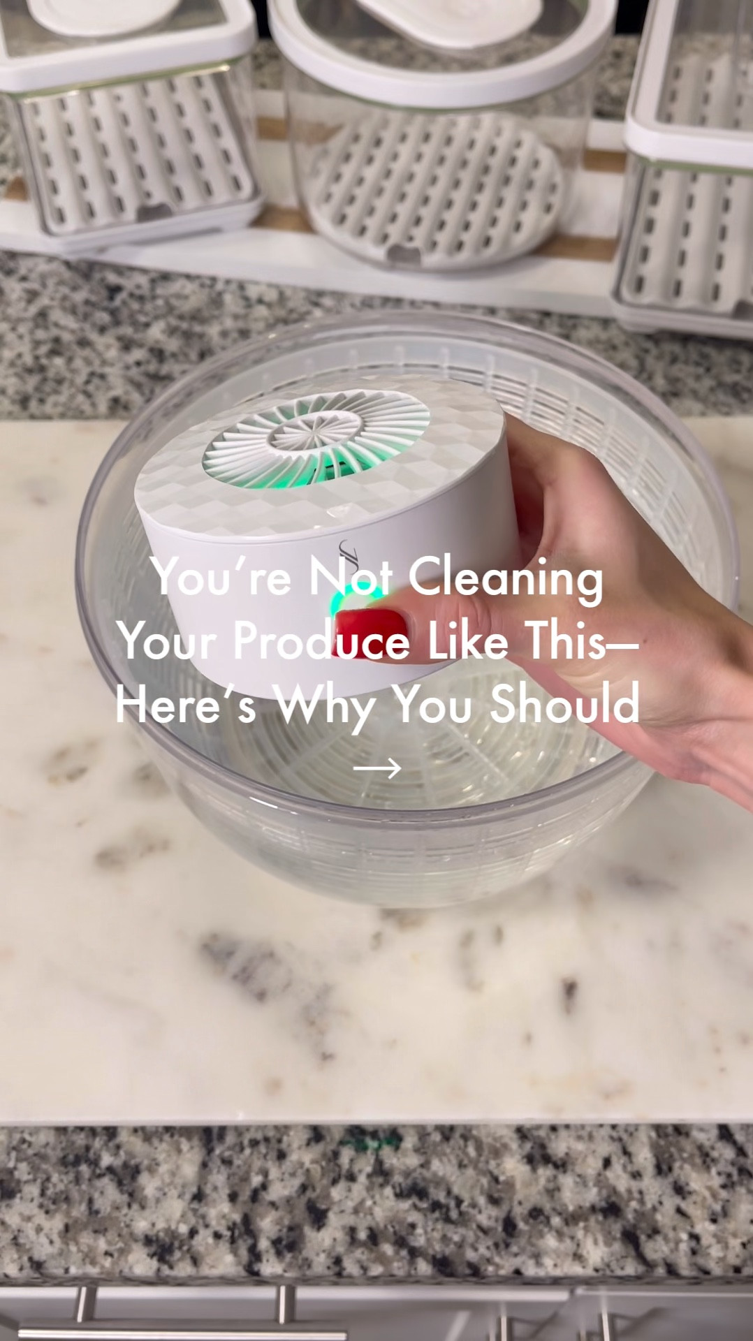Wellness Wednesday tip: Reconsider the routine of only rinsing your produce off under the tap. Fruits and veggies can carry pesticides, dirt, and impurities that stick to the surface—even organic ones. That’s why I use an ultrasonic veggie purifier with just water and salt to deep clean my produce before storing it. It helps remove residues and keeps everything fresher for longer. A small step that makes a big difference!

#fridgeorganization #kitchenASMR #foodASMR #fruitwashing #berrywashing #fruitcleaning #kitchenhacks #produceprep #cleaneating #pantryorganization #mealprepideas #kitchenmusthaves

#LTKHome