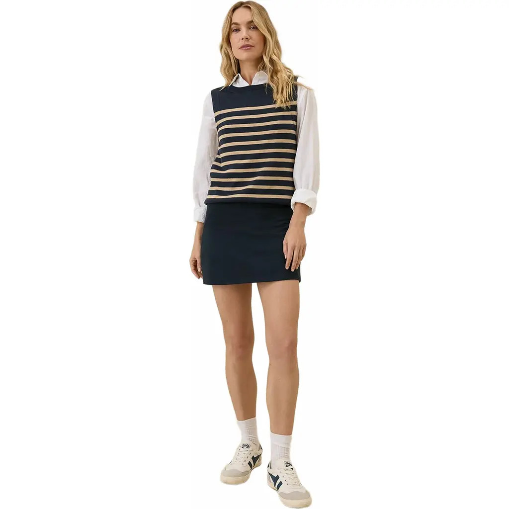 Pact On the Go-To Pocket Skort Made with Organic Cotton in Midnight Blue at Nordstrom, Size Large | Nordstrom
