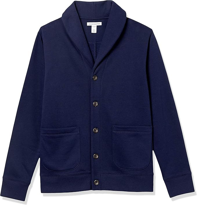 Amazon Essentials Men's Long-Sleeve Fleece Lined Shawl-Collar Cardigan Sweater | Amazon (US)
