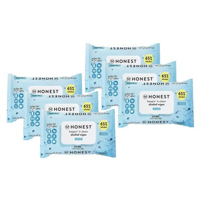 The Honest Company Sanitizing Alcohol Wipes Kills 99% of Germs Made With Aloe Unscented 300ct (6 Pks of 50) | Target