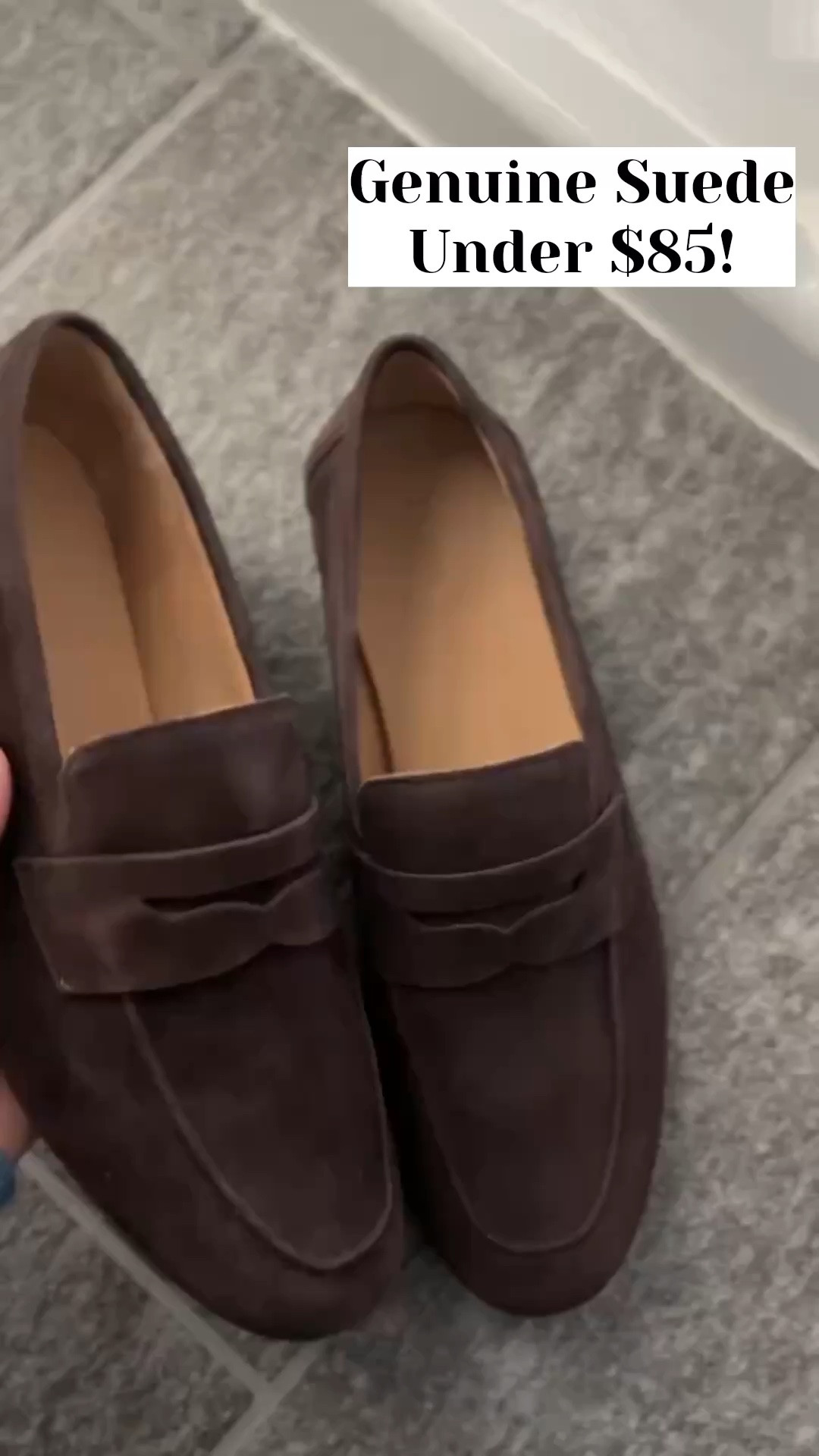Chocolate brown loafers are everywhere right now! @Quince genuine Italian suede loafer is under $85!