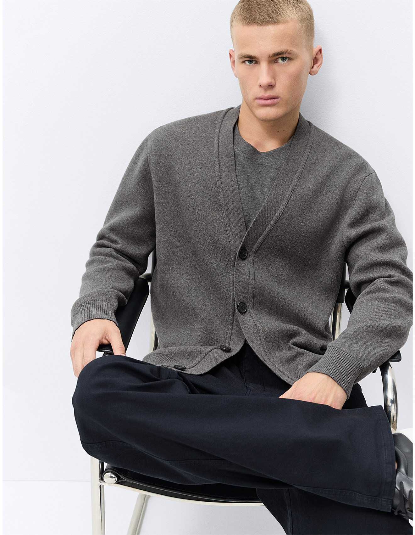 COMPACT KNIT CARDIGAN | David Jones (Australia & New Zealand)