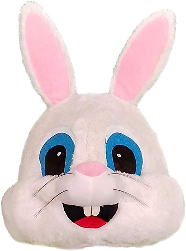 Plush Bunny Animal Mask Rabbit Mascot Head Halloween Christmas Party Cosplay Dress | Amazon (US)