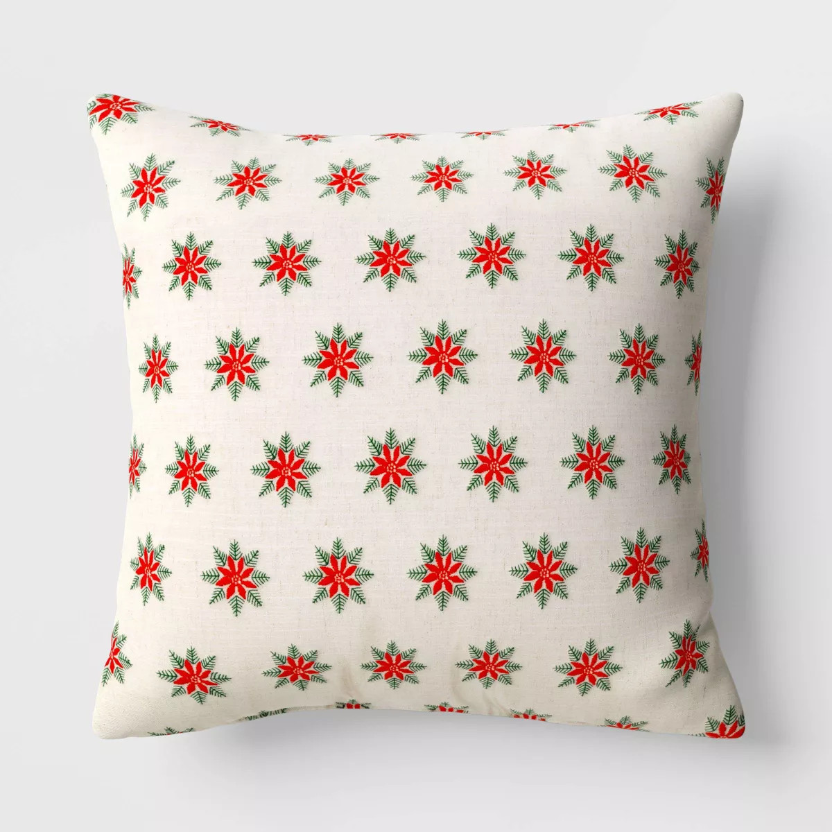 Poinsettia Square Throw Pillow - Christmas - Threshold™ | Target