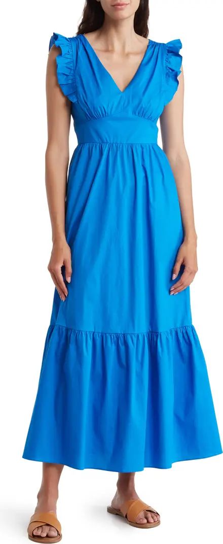 V-Neck Sleeveless Solid Maxi Dress | Nordstrom Rack