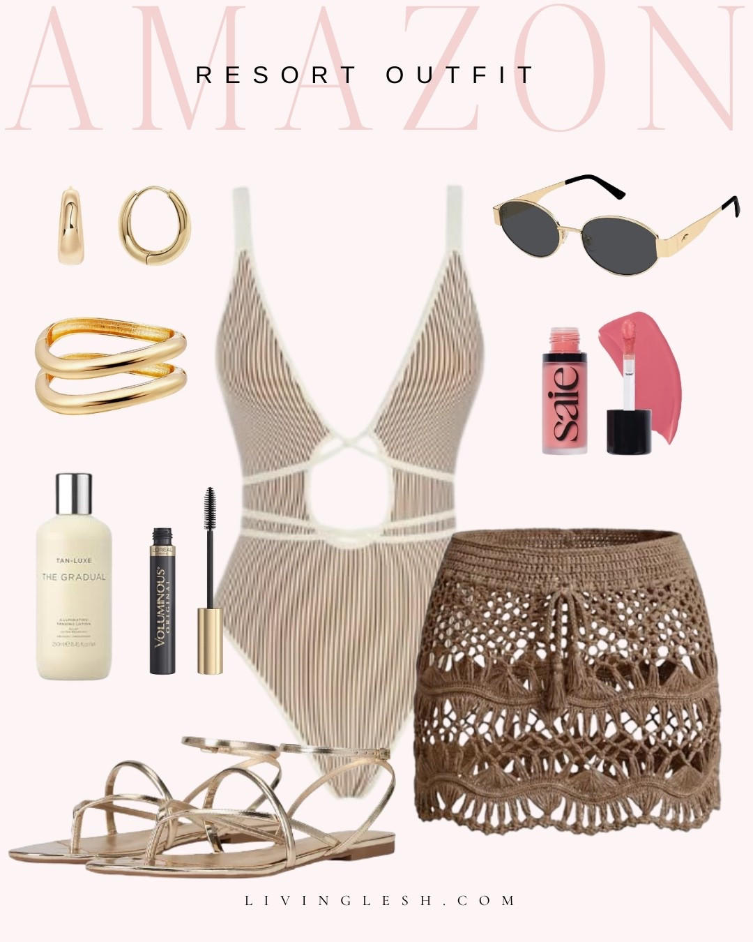 Amazon fashion | Amazon outfit | Resort wear | Amazon style | Vacation outfit | Pool outfit | Vacation style | One piece swimsuit | Coverup | Crochet skirt | Resort outfit | Swimsuit

#LTKSwim #LTKPetite #LTKTravel