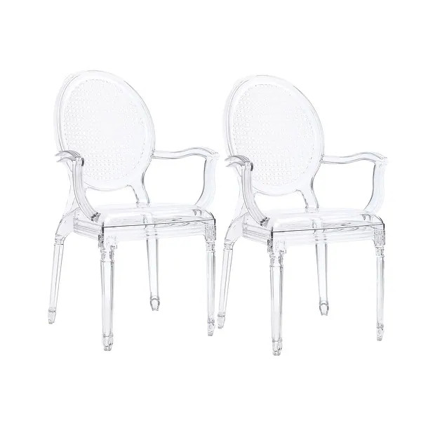 Fredrick Clear Acrylic Armchair Dining Chair (Set of 2) | Bed Bath & Beyond