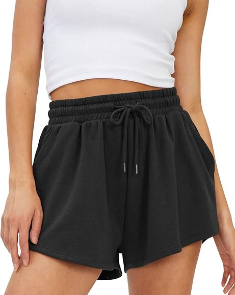 Trendy Queen Womens Sweat Shorts Casual Summer Comfy Lounge Athletic Shorts Elastic Cotton Running S | Amazon (US)