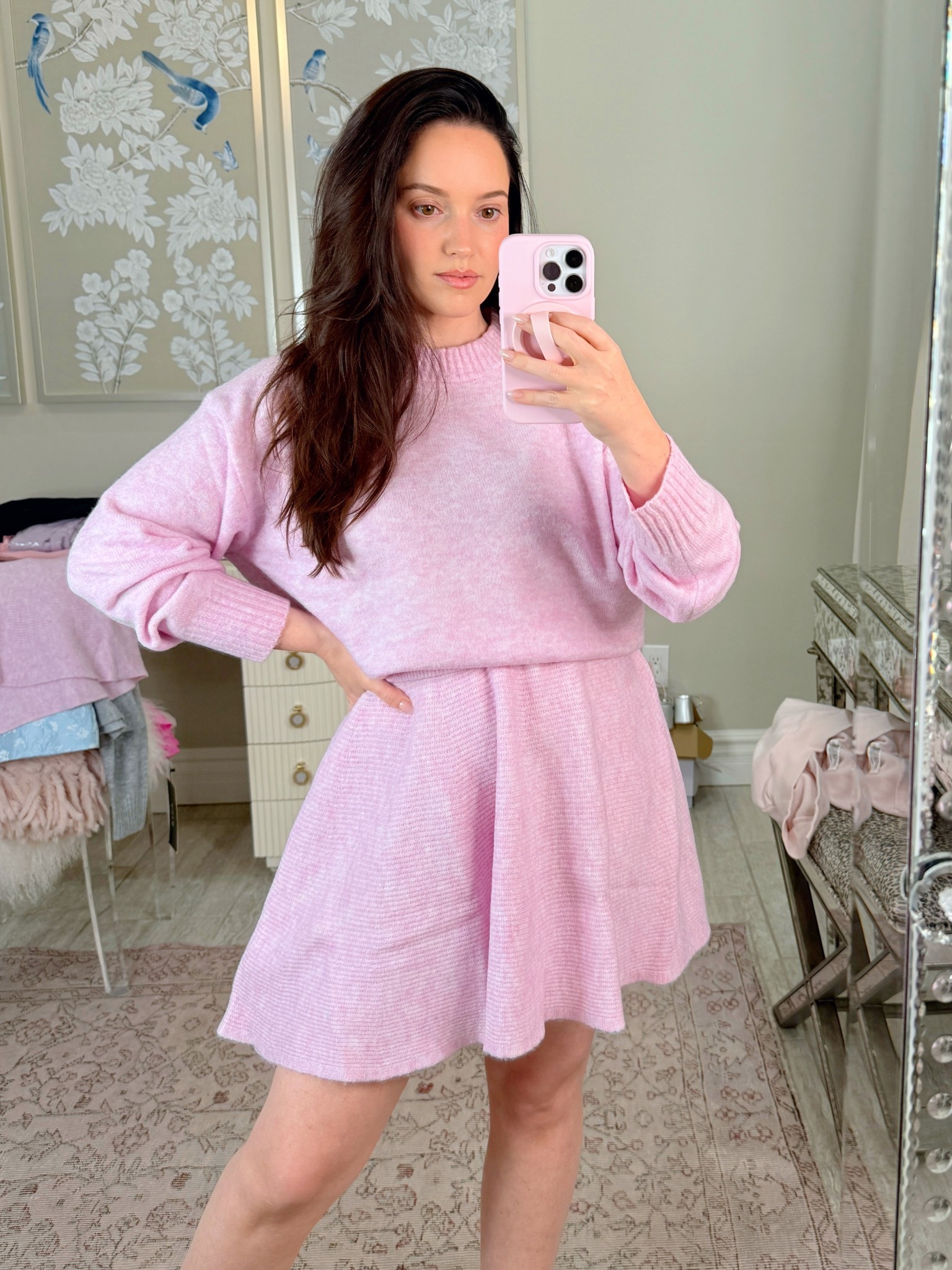 This Walmart sweater set is 10/10 so good! Wore it to my daughter’s birthday party and it was so comfy + long enough to bend down in. Rolled the skirt over once at the waist to shorten the length a bit on my 5 foot frame. Wearing XS

#LTKmomlife #LTKFindsUnder50 #LTKPetite