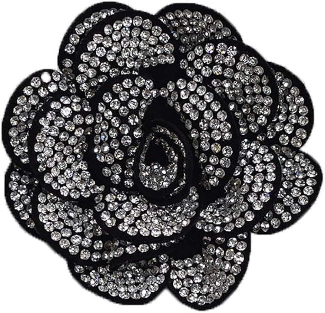 Rhinestone Rose Flower Brooch Lapel Pins for Women Her Fashion Crystal Camellia Flower Brooches P... | Amazon (US)