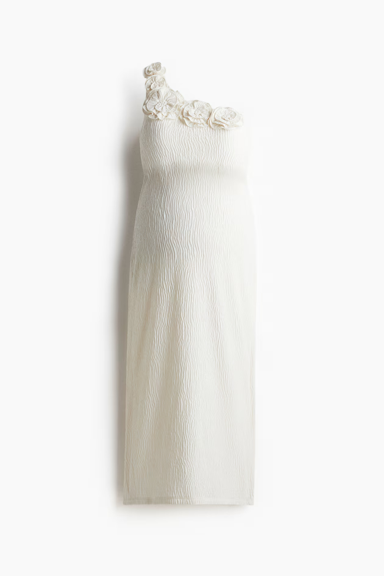 MAMA Appliquéd One-Shoulder Dress - White - Ladies | H&M US | H&M (US + CA)