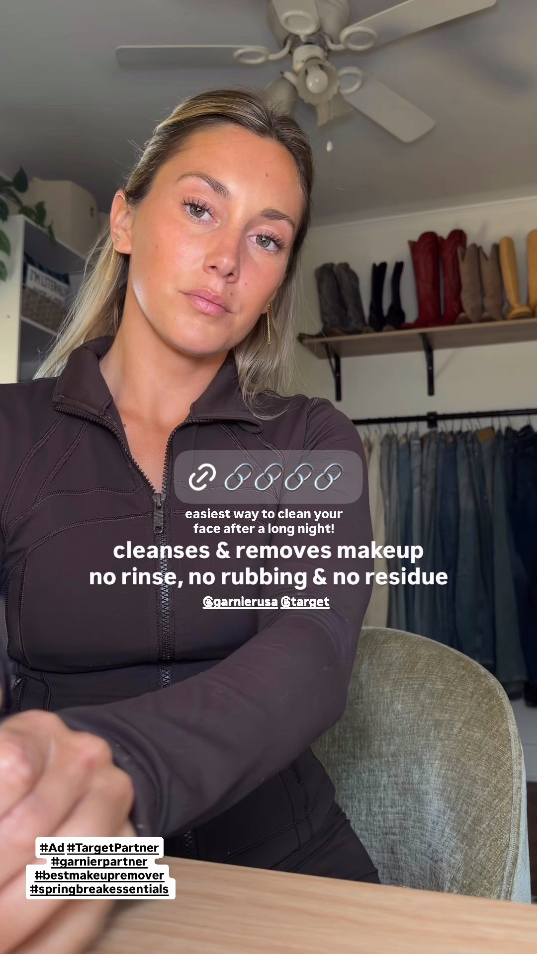 #ad #garnierpartner perfect travel item to bring with you on spring break! no residue, no rinse just the best makeup remover! @target @garnierusa
#targetpartner #bestmakeupremover #springbreakessentials
