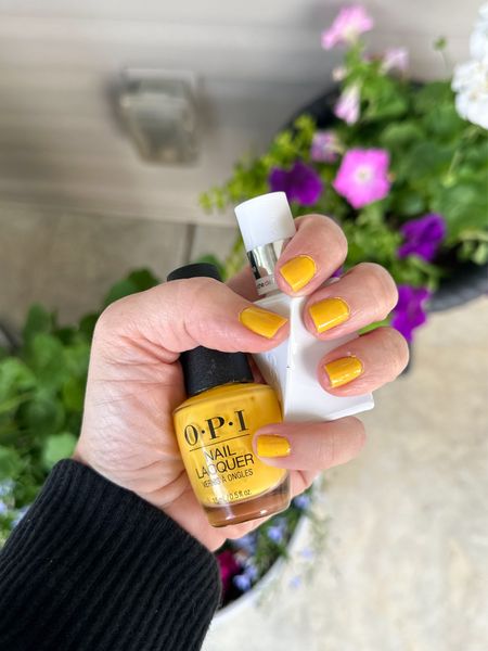 The prettiest yellow nails for Spring! OPI Exotic Birds Do Not Tweet topped with Essie Platinum Grade Finish! What do you think of yellow nails? 

#LTKSeasonal #LTKOver40 #LTKBeauty