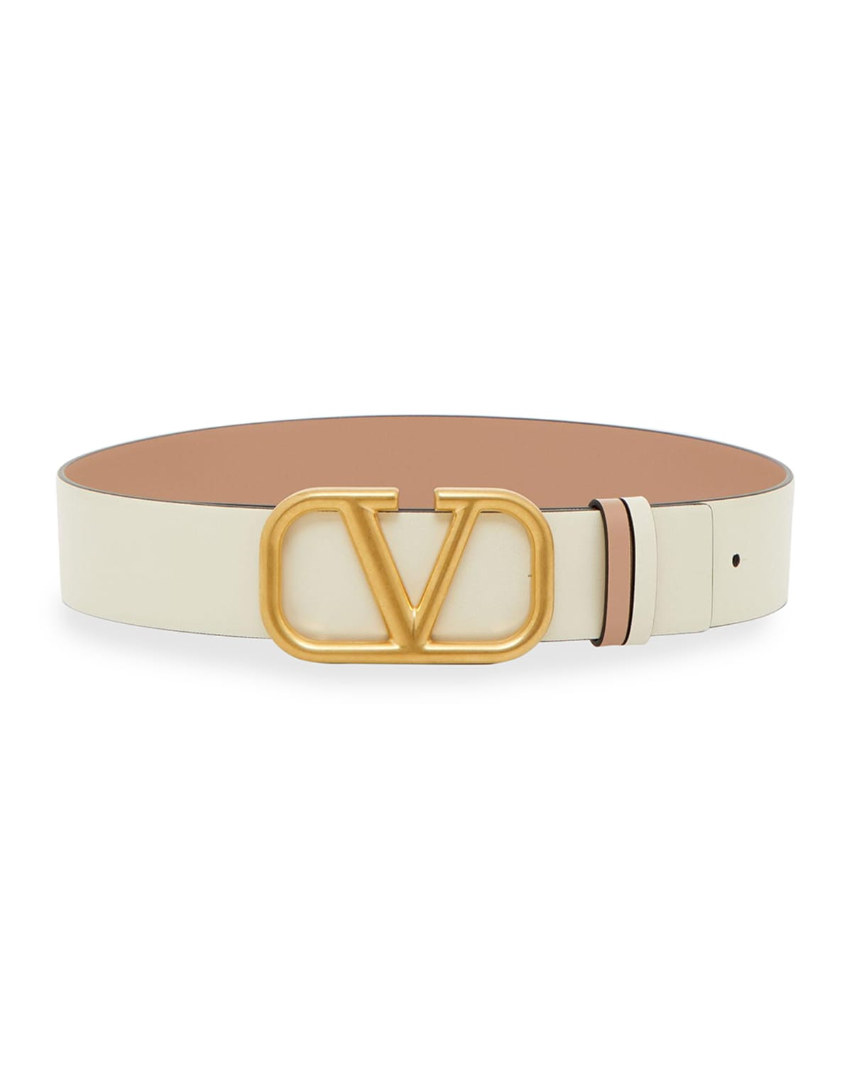 VLOGO Reversible Box Leather Belt | Neiman Marcus