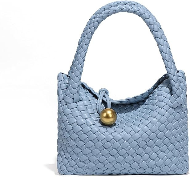 Mini Woven Women's Handbag Lightweight Luxury Vegan Leather Handle Fashion Business Daily Crossbo... | Amazon (US)