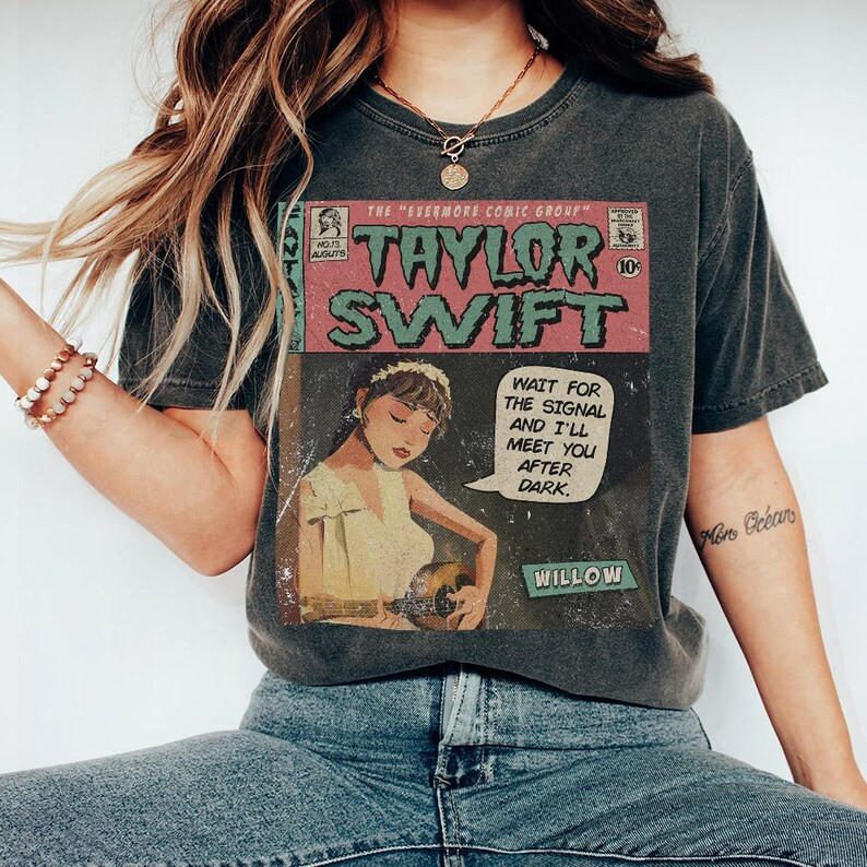Taylor Swift Comic Shirt, Sweatshirt Merch Willow Evermore Vintage Comic Book Evermore Red Taylor... | Etsy (US)